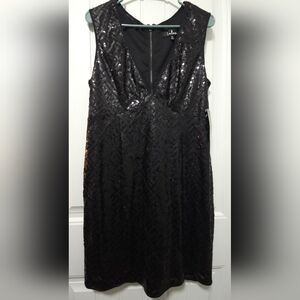 Elegant Black Sequin Dress